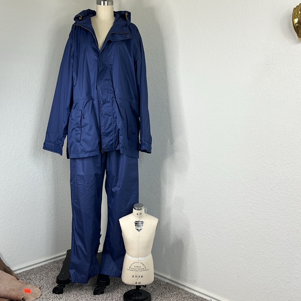 Outback Trading Company Pack A Roo Wind Resistant Parka Hoodie Jogger Blue Set
